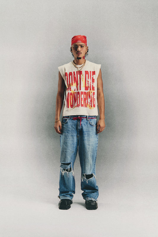"DDW" CREAM TEE
